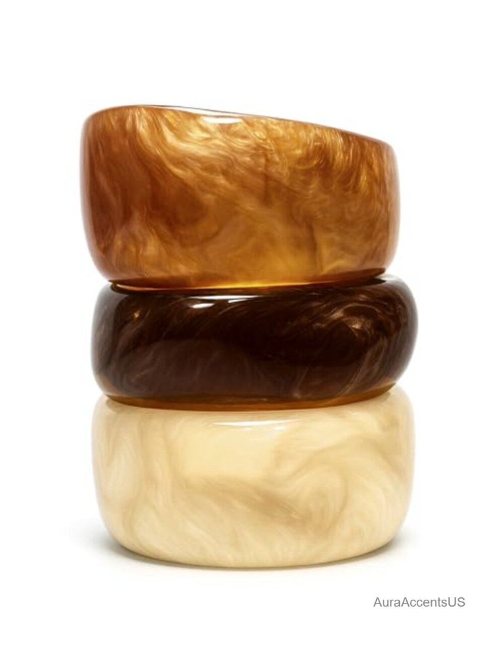 Chunky Acrylic Resin Bangle Bracelet Set for Women Stackable Retro Statement